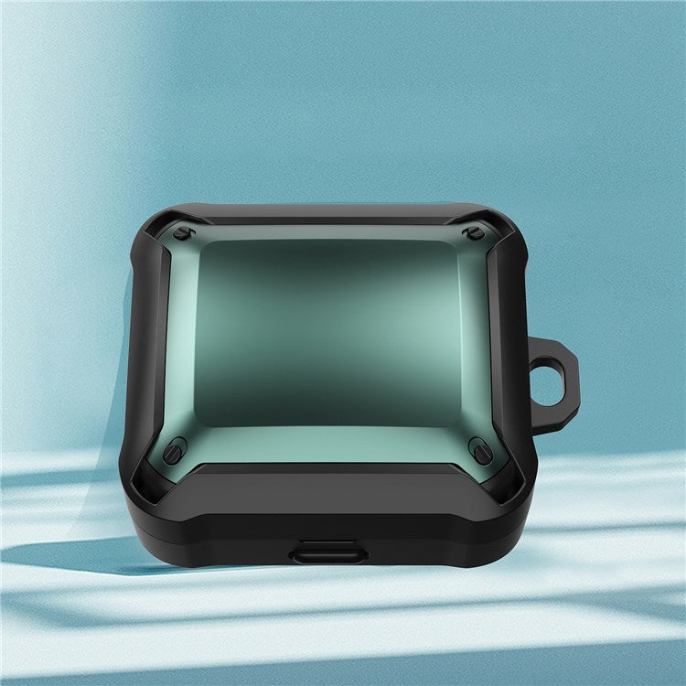 For Sony LinkBuds WF-L900 Protective Case Shockproof Earphone Shell Cover with Hook - Black/Green