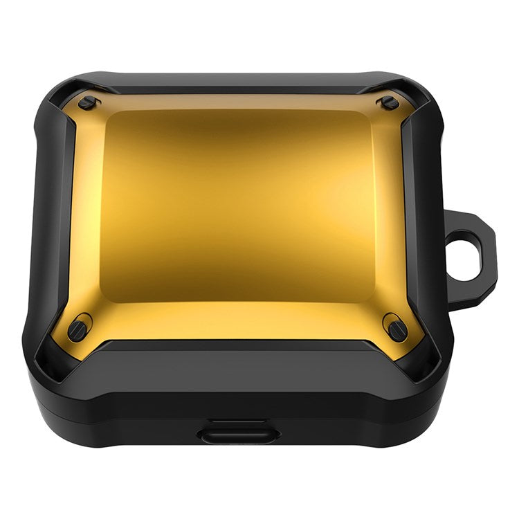 For Sony LinkBuds WF-L900 Protective Case Shockproof Earphone Shell Cover with Hook - Black/Yellow