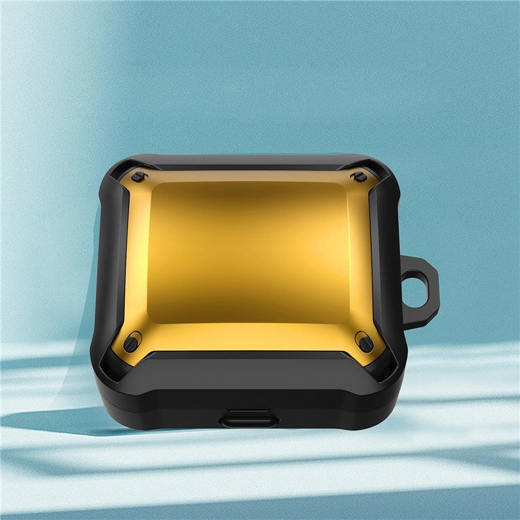 For Sony LinkBuds WF-L900 Protective Case Shockproof Earphone Shell Cover with Hook - Black/Yellow