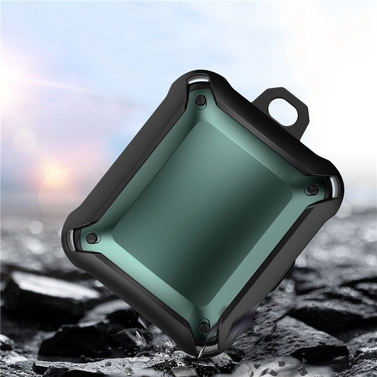 For Sony LinkBuds WF-L900 Protective Case Shockproof Earphone Shell Cover with Hook - Black/Blue