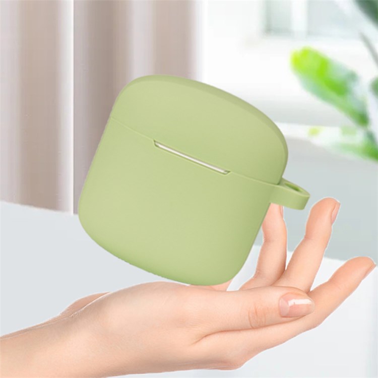 For Edifier LolliPods Mini TWS Bluetooth Earphone Silicone Cover Drop-proof Case with Anti-lost Buckle - Green