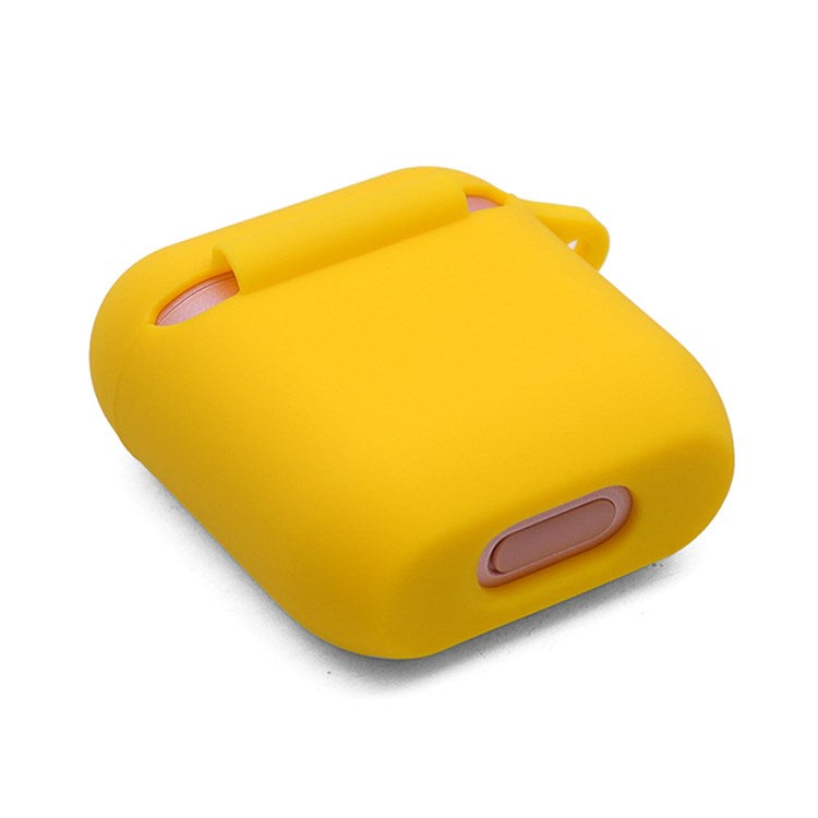 Bluetooth Earphone Protective Case for TOZO T6, Soft Silicone Charging Box Anti-drop Cover Shell with Anti-loss Buckle - Yellow