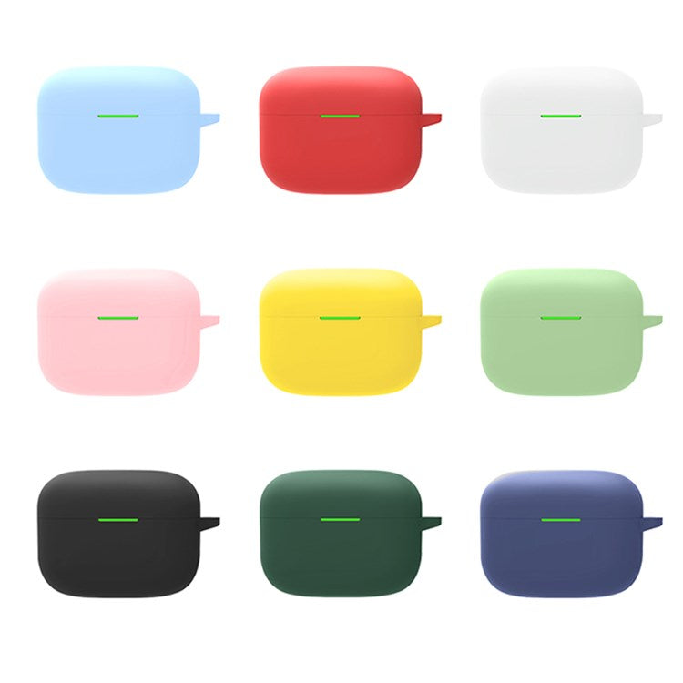 For Sony LinkBuds S Silicone Earbuds Protective Case Earphone Pouch Protective Skin Sleeve with Carabiner - Red