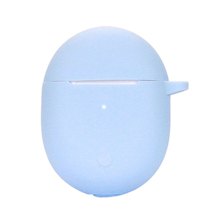 Dust-proof Earphone Silicone Case for Redmi Buds 4, Bluetooth Earbuds Charging Box Anti-scratch Cover with Hanging Buckle - Blue