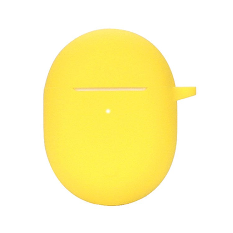 Dust-proof Earphone Silicone Case for Redmi Buds 4, Bluetooth Earbuds Charging Box Anti-scratch Cover with Hanging Buckle - Yellow