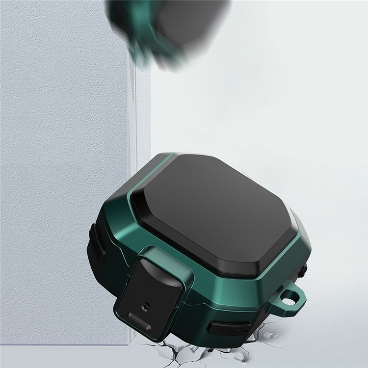 For Samsung Galaxy Buds2/Buds Live/Buds Pro Protective Case TPU + PC Earbuds Case Protector Shockproof Portable Earphone Charging Case Cover with Buckle/Closure - Green