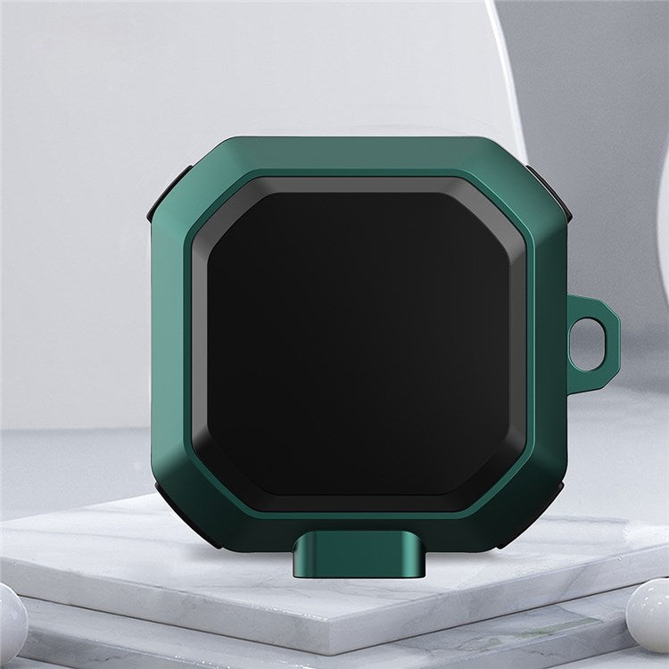 For Samsung Galaxy Buds2/Buds Live/Buds Pro Protective Case TPU + PC Earbuds Case Protector Shockproof Portable Earphone Charging Case Cover with Buckle/Closure - Green