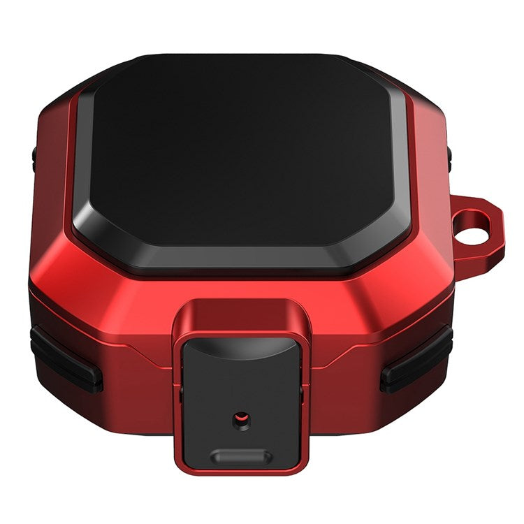 For Samsung Galaxy Buds2/Buds Live/Buds Pro Protective Case TPU + PC Earbuds Case Protector Shockproof Portable Earphone Charging Case Cover with Buckle/Closure - Red / Black