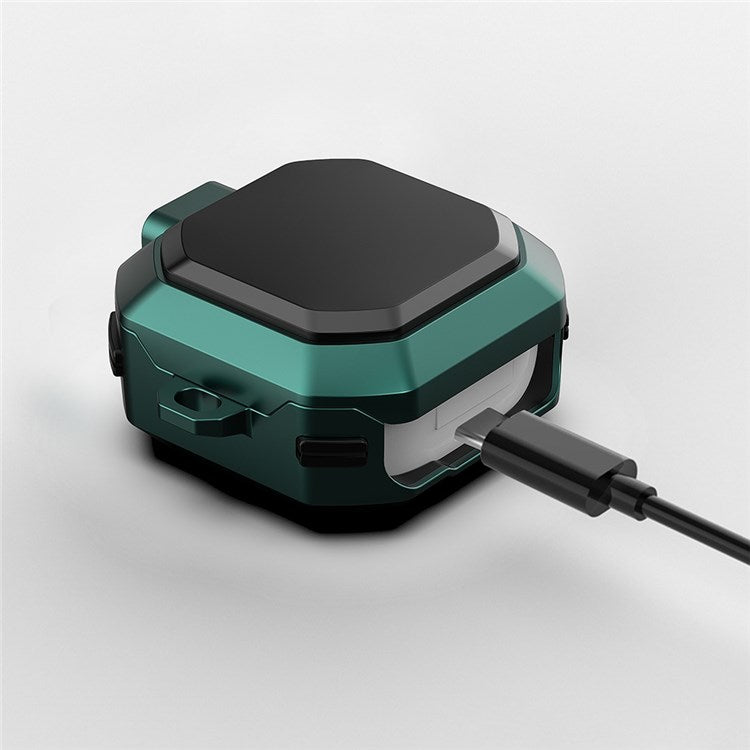 For Samsung Galaxy Buds2/Buds Live/Buds Pro Protective Case TPU + PC Earbuds Case Protector Shockproof Portable Earphone Charging Case Cover with Buckle/Closure - Red / Black