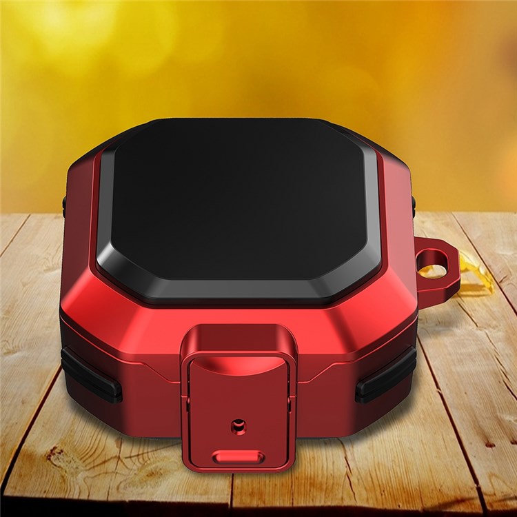 For Samsung Galaxy Buds2/Buds Live/Buds Pro Protective Case TPU + PC Earbuds Case Protector Shockproof Portable Earphone Charging Case Cover with Buckle/Closure - Red