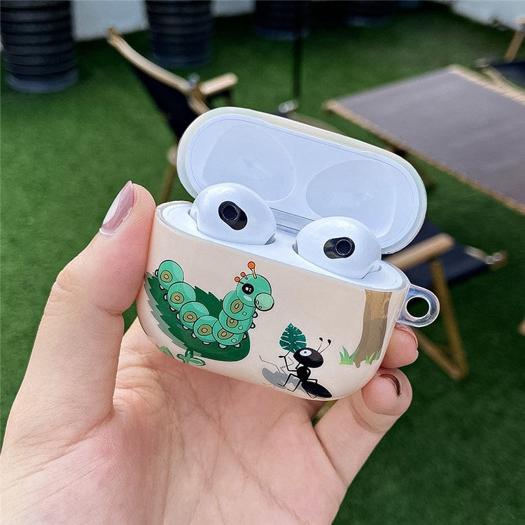 For Apple AirPods 3 IMD Stylish Pattern Protective Cover Earphone Charging Box Drop-proof TPU Case - Color Blocks/Love