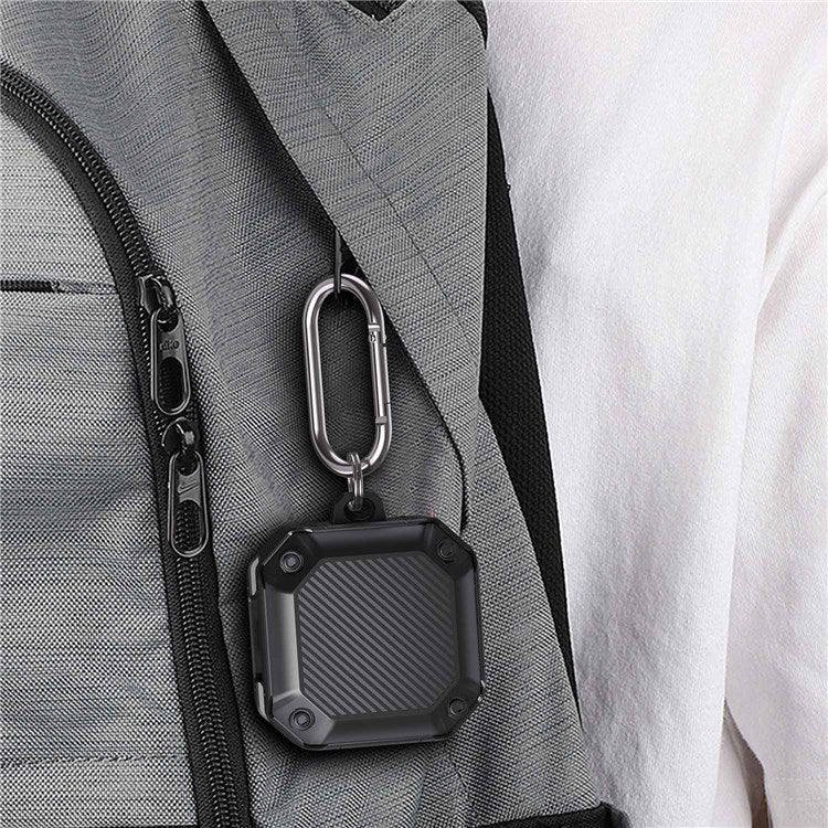 For Samsung Galaxy Buds Live / Buds 2 / Buds 2 Pro / Buds Pro Anti-drop TPU Case Wireless Earphone Protective Cover with Buckle - Black