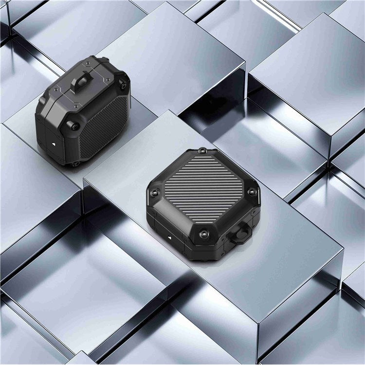 For Samsung Galaxy Buds Live / Buds 2 / Buds 2 Pro / Buds Pro Anti-drop TPU Case Wireless Earphone Protective Cover with Buckle - Black