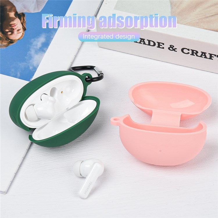 For Huawei FreeBuds 5i Bluetooth Earphone Silicone Protective Case Anti-drop Cover - Midnight Green