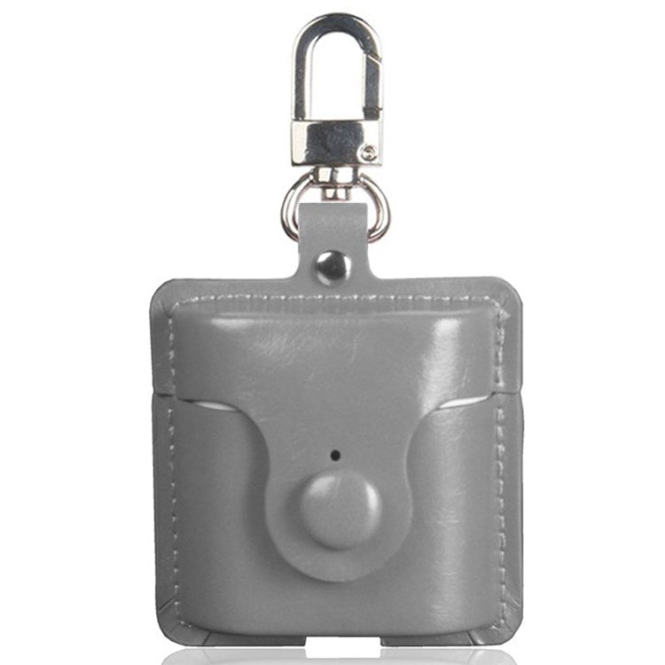 For Xiaomi Redmi Buds 3 Bluetooth Earphone Oil Texture PU Leather Protective Cover Anti-drop Sleeve - Grey