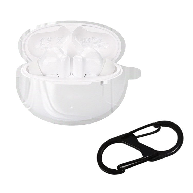 For Huawei FreeBuds 5i Bluetooth Earphone Silicone Case Anti-drop Anti-scratch Protective Cover with Anti-lost Buckle - Transparent
