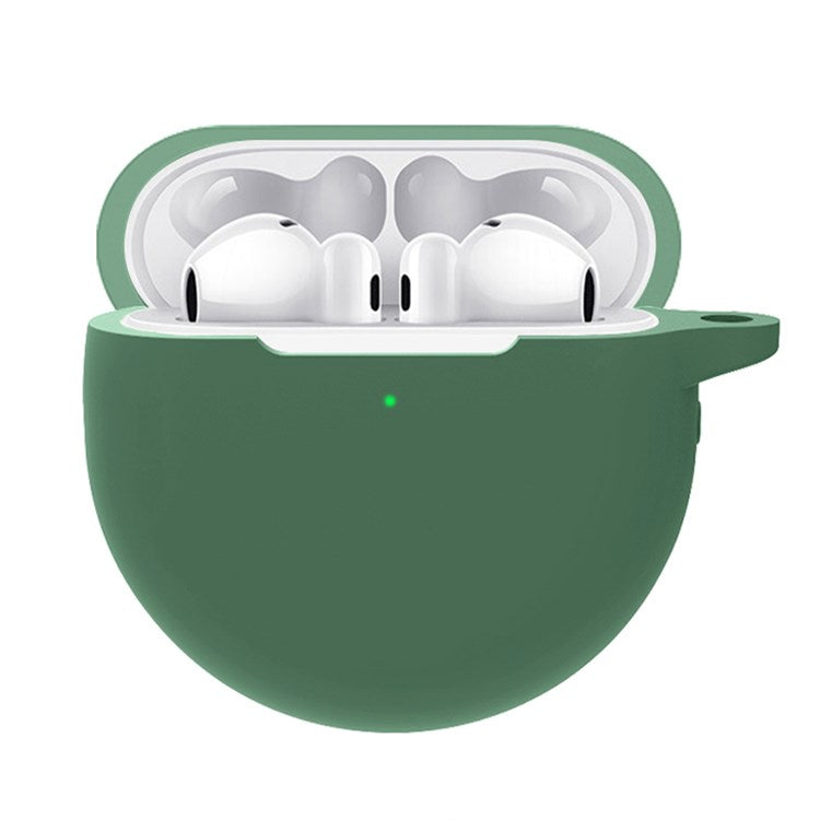 Waterproof Silicone Case for Huawei FreeBuds 4 / 4E Earphone Protective Cover with Hook - Blackish Green