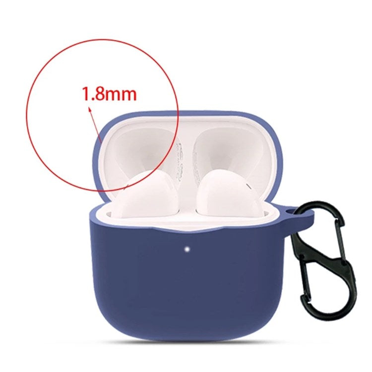 Anti-wear Silicone Case for Baseus Bowie E3 Anti-scratch Earphone Protective Cover with Hook - Red