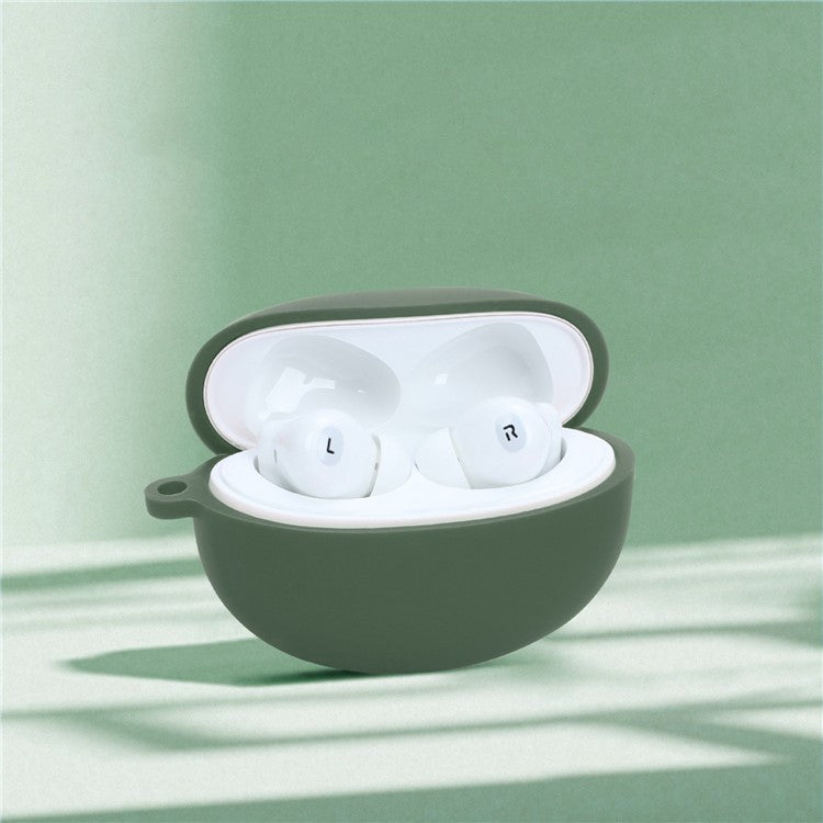 For OPPO Enco Air2 Pro Anti-scratch Silicone Cover TWS Earphone Protective Sleeve Case with Anti-lost Buckle - Sky Blue