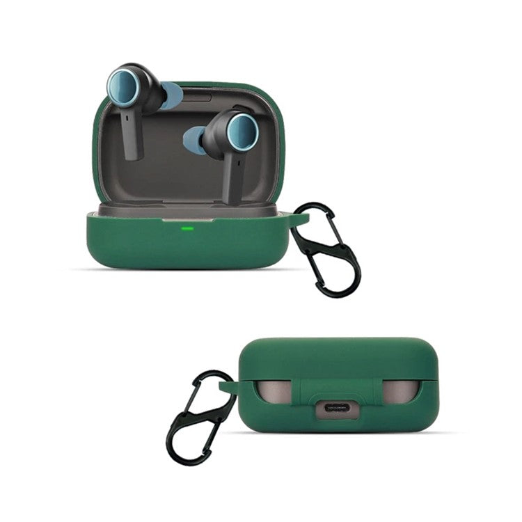 For B&O Beoplay EX Bluetooth Earphone Anti-drop Silicone Cover Protective Case with Anti-lost Buckle - Black