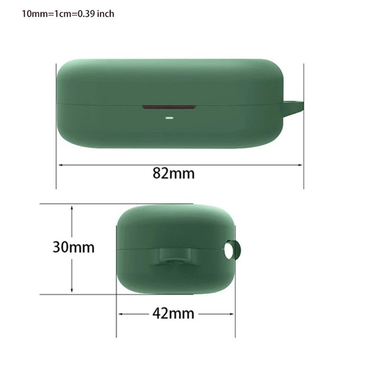 For B&O Beoplay EQ Bluetooth Earphone Soft Silicone Protective Case Drop-proof Cover with Anti-lost Buckle - Red