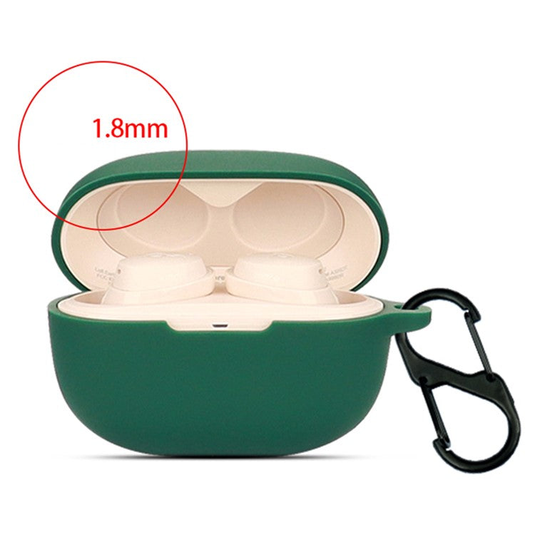 TWS Earphone Silicone Sleeve for SoundCore Life A3i, Soft Protection Cover Case with Anti-lost Buckle - Dark Blue