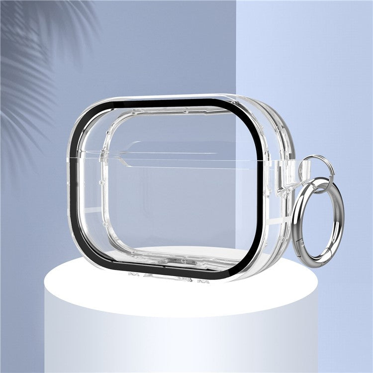 For Apple AirPods Pro Transparent Dual-color Design PC+TPU Drop-proof