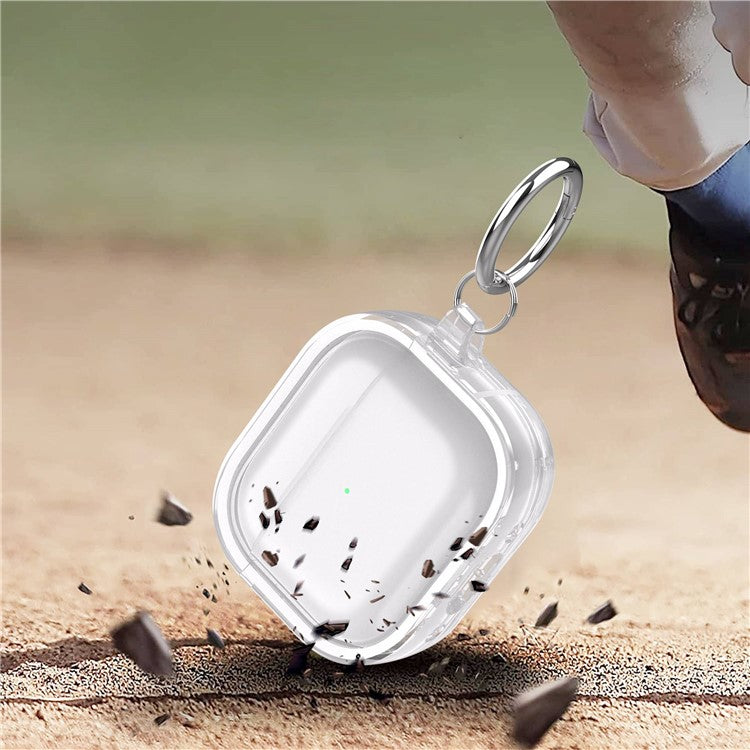 For Apple AirPods 3 Stylish Transparent Dual-color Design PC+TPU Bluetooth Earphone Case Anti-fall Charging Box - White