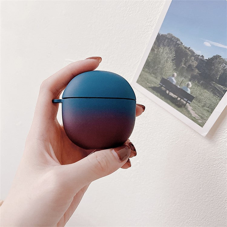 Gradient Matte Case for vivo TWS Air Earbuds Protector Bluetooth Headset Anti-Drop Hard PC Case - Blue / Purple