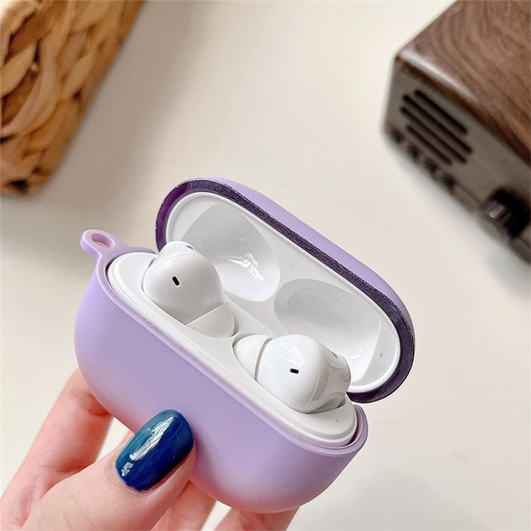 For Xiaomi Redmi Buds 4 Pro Fashionable Gradient Hard PC Anti-wear Matte Bluetooth Earphone Case Charging Box - Purple / Orange