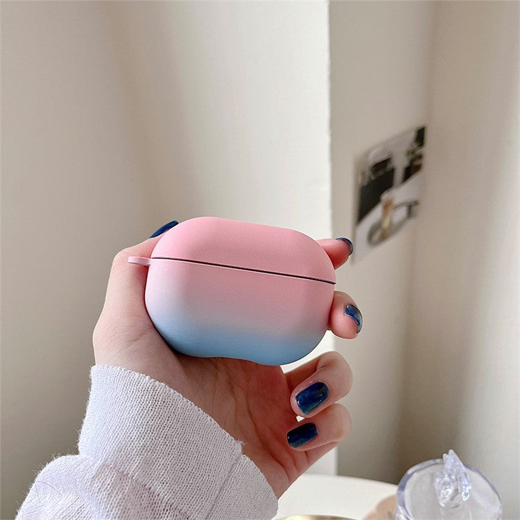 For Xiaomi Redmi Buds 4 Pro Fashionable Gradient Hard PC Anti-wear Matte Bluetooth Earphone Case Charging Box - Pink / Blue