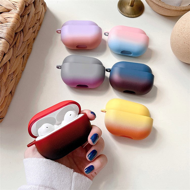 For Xiaomi Redmi Buds 4 Pro Fashionable Gradient Hard PC Anti-wear Matte Bluetooth Earphone Case Charging Box - Pink / Blue