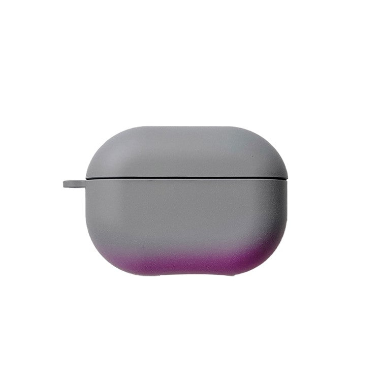 For Xiaomi Redmi Buds 4 Pro Fashionable Gradient Hard PC Anti-wear Matte Bluetooth Earphone Case Charging Box - Grey / Purple