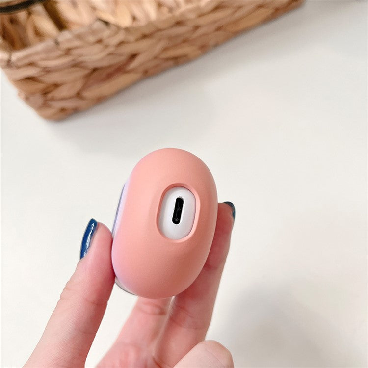 For Xiaomi Redmi Buds 4 Stylish Gradient Hard PC Anti-drop Matte Bluetooth Earphone Case Charging Box - Purple / Orange