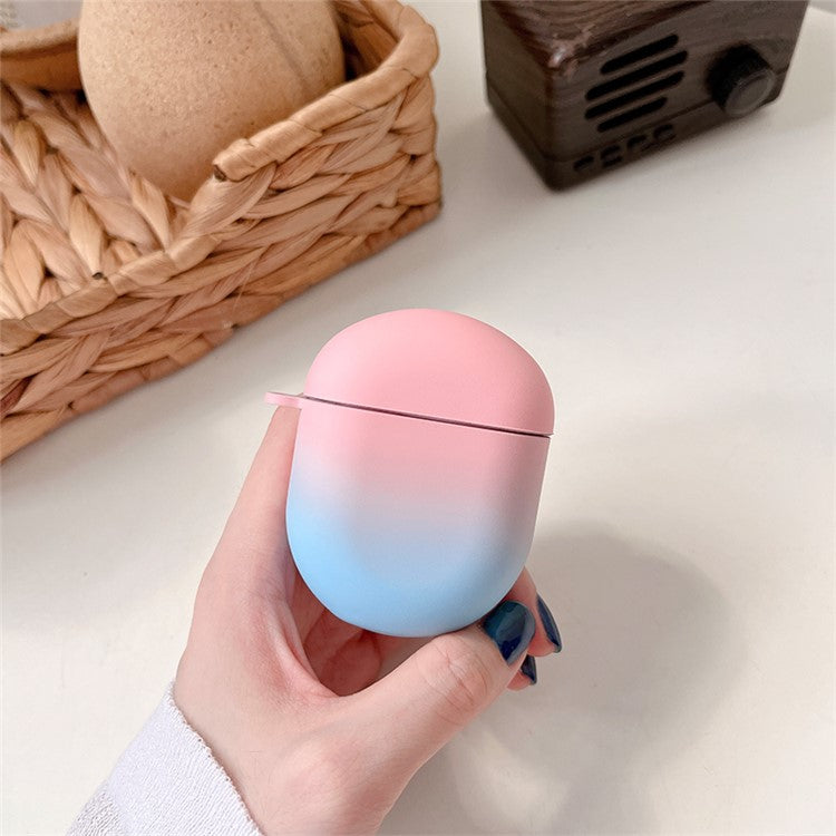 For Xiaomi Redmi Buds 4 Stylish Gradient Hard PC Anti-drop Matte Bluetooth Earphone Case Charging Box - Pink / Blue