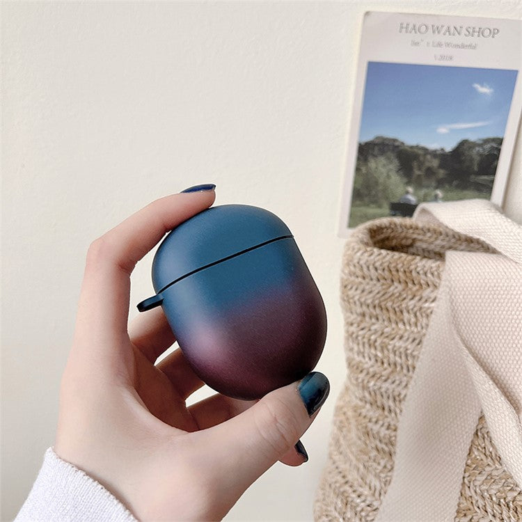 For Xiaomi Redmi Buds 4 Stylish Gradient Hard PC Anti-drop Matte Bluetooth Earphone Case Charging Box - Blue / Purple