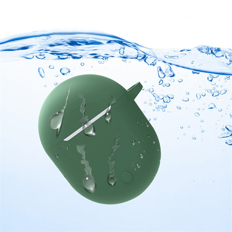 TWS Earphone Silicone Sleeve for Poco Buds Pro, Soft Protection Cover Case with Anti-lost Buckle - Dark Blue