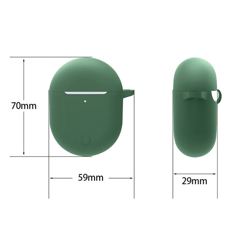 TWS Earphone Silicone Sleeve for Poco Buds Pro, Soft Protection Cover Case with Anti-lost Buckle - Black