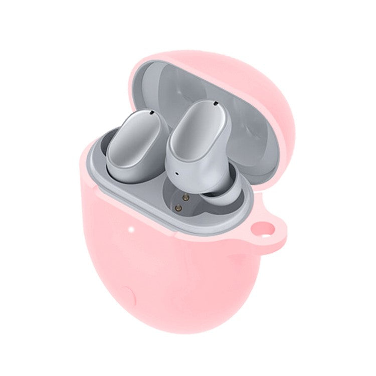 TWS Earphone Silicone Sleeve for Poco Buds Pro, Soft Protection Cover Case with Anti-lost Buckle - Pink