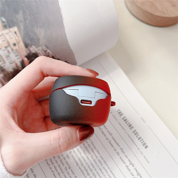 Gradient Matte Case for Baseus WM02 Bluetooth Headset Earbuds Protector Anti-fall Hard PC Shell - Yellow  /  Orange