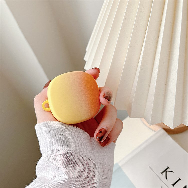 Gradient Matte Case for Baseus WM02 Bluetooth Headset Earbuds Protector Anti-fall Hard PC Shell - Yellow  /  Orange