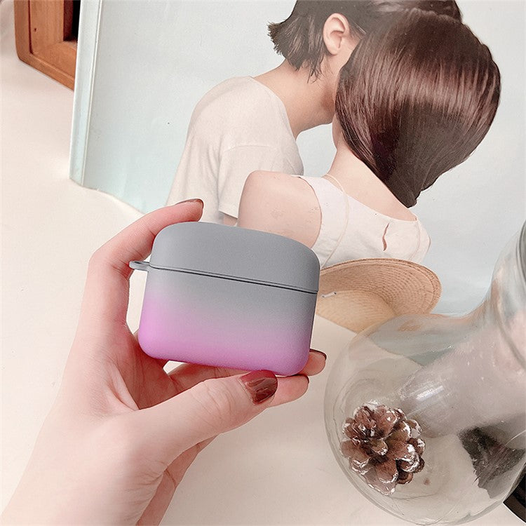 Gradient Matte Case for Baseus M2 Bluetooth Headset Earbuds Protector Shockproof Hard PC Shell - Purple  /  Orange