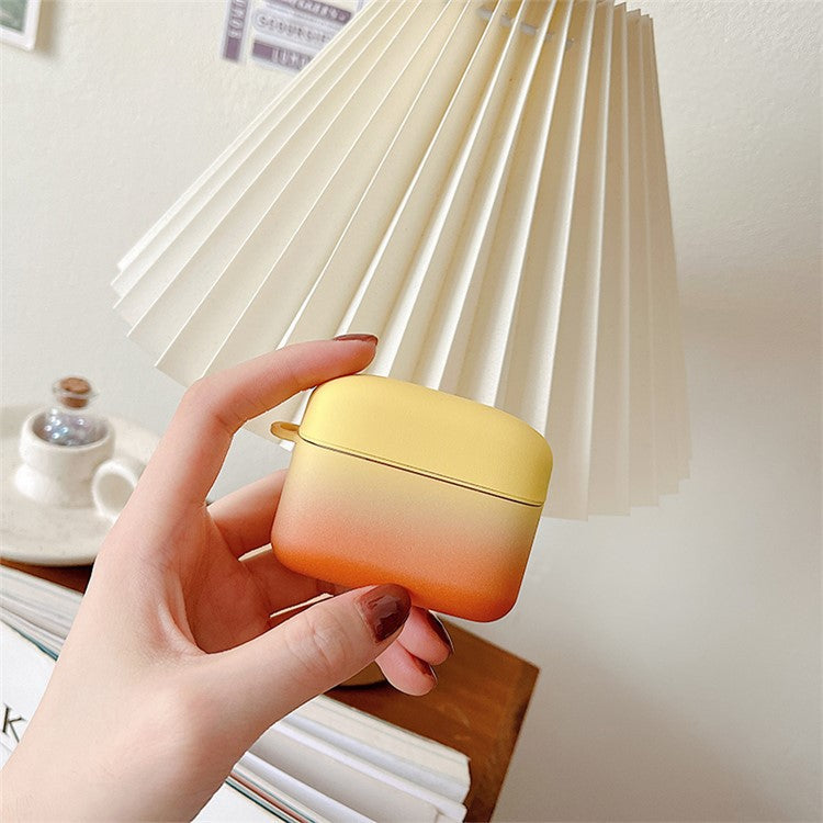 Gradient Matte Case for Baseus M2 Bluetooth Headset Earbuds Protector Shockproof Hard PC Shell - Purple  /  Orange