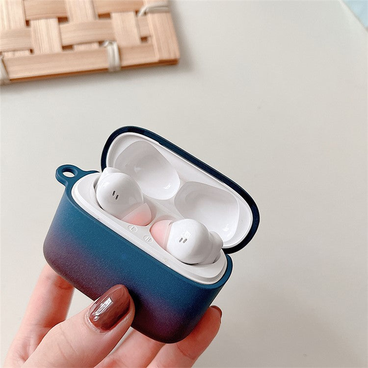 Gradient Matte Case for Baseus M2 Bluetooth Headset Earbuds Protector Shockproof Hard PC Shell - Red  /  Black