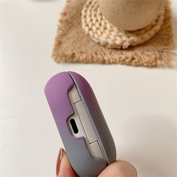 For Samsung Galaxy Buds / Buds+ Gradient Matte Hard PC Shell Bluetooth Earphone Anti-drop Protective Cover - Yellow / Orange