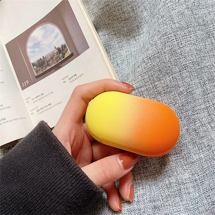 For Samsung Galaxy Buds / Buds+ Gradient Matte Hard PC Shell Bluetooth Earphone Anti-drop Protective Cover - Green / Yellow