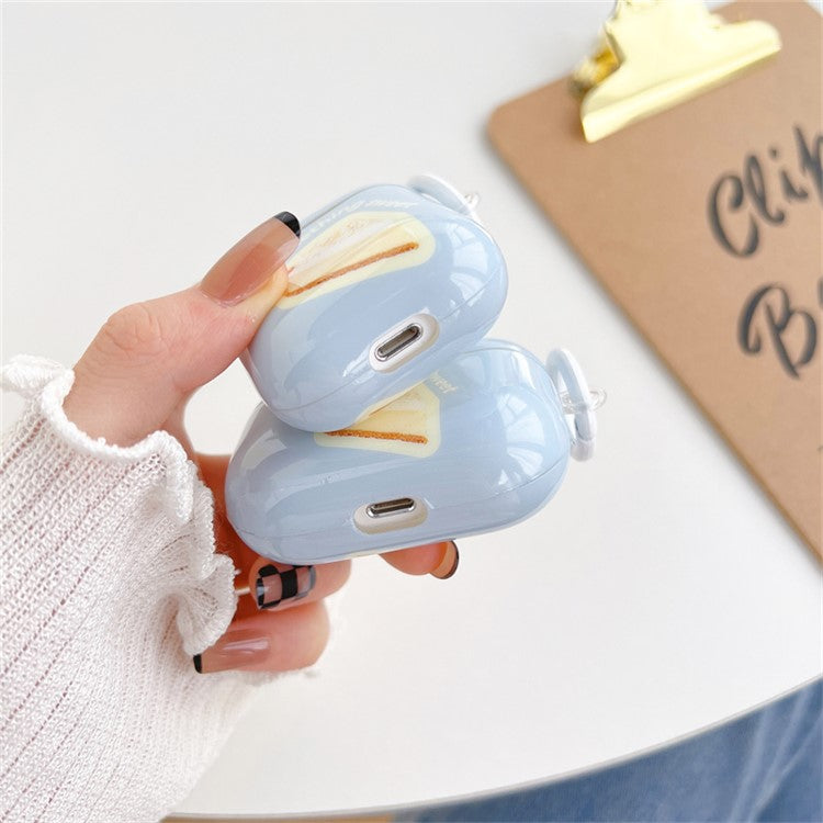 For Apple AirPods with Charging Case (2016) / (2019) / AirPods with Wireless Charging Case (2019) Anti-Drop Cover Dessert Pattern IMD + TPU Headset Case with Buckle