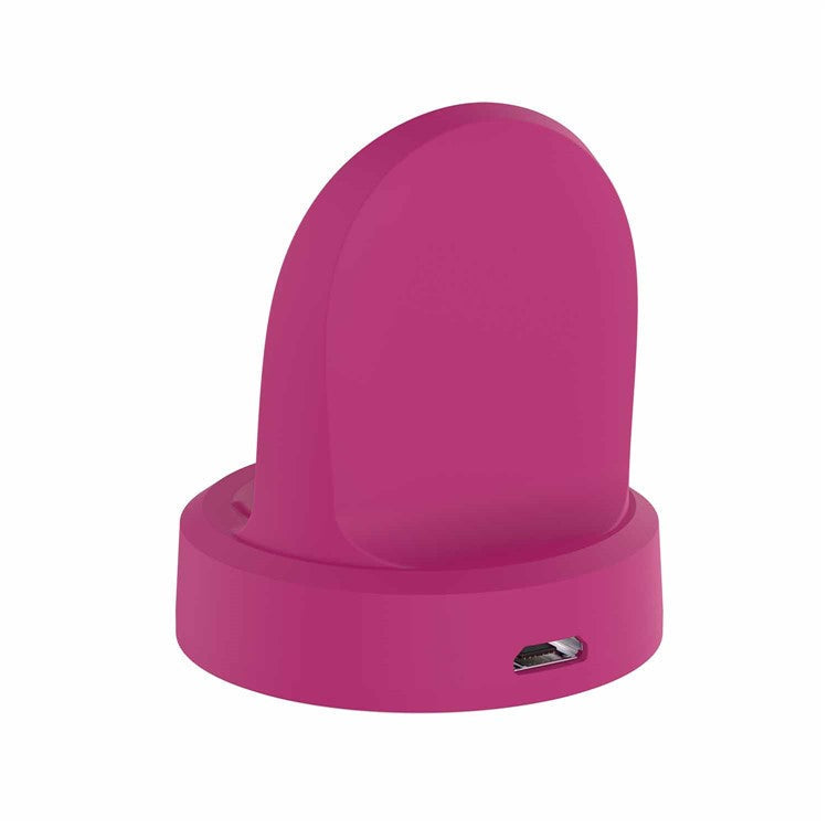 For Samsung Galaxy Watch 5 44mm / Watch 5 40mm / Watch 5 Pro 45mm Smartwatch Charger Stand Wireless Charging Dock with USB Cable - Rose