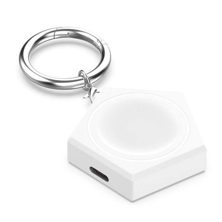 For Samsung Galaxy Watch 5 44mm / Watch 5 40mm / Watch 5 Pro 45mm Portable Pentagonal Wireless Charger Charging Dock Station - White