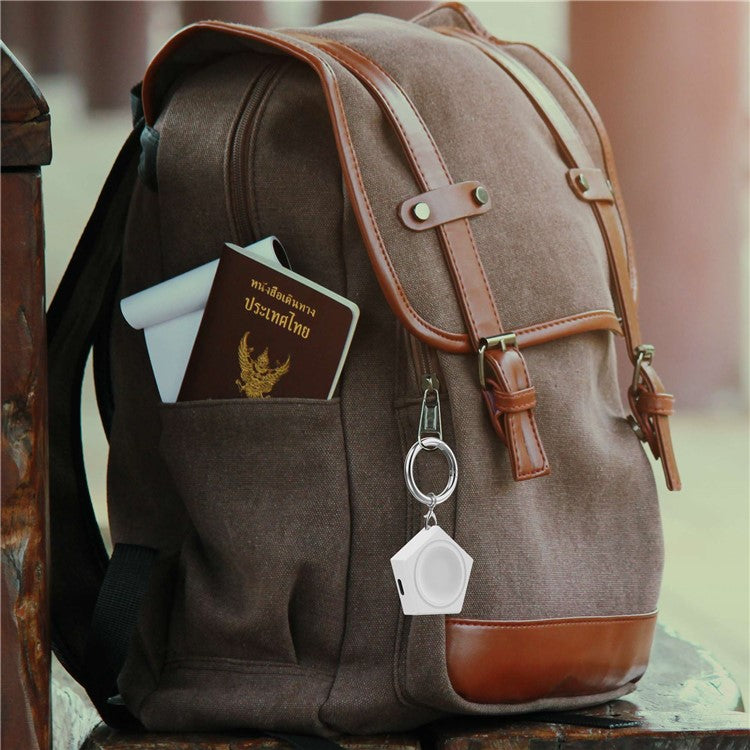 For Samsung Galaxy Watch 5 44mm / Watch 5 40mm / Watch 5 Pro 45mm Portable Pentagonal Wireless Charger Charging Dock Station - White